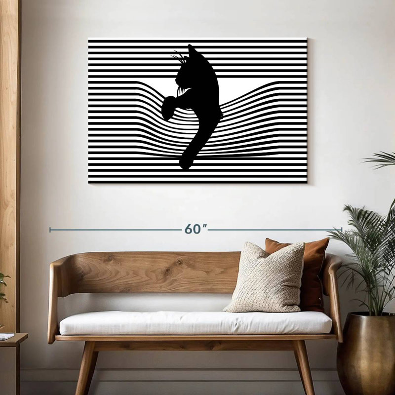 Brampt Mid Century Cat, 30" H x 45" W