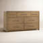 Tricia 7-Drawer Rubberwood Dresser, Natural