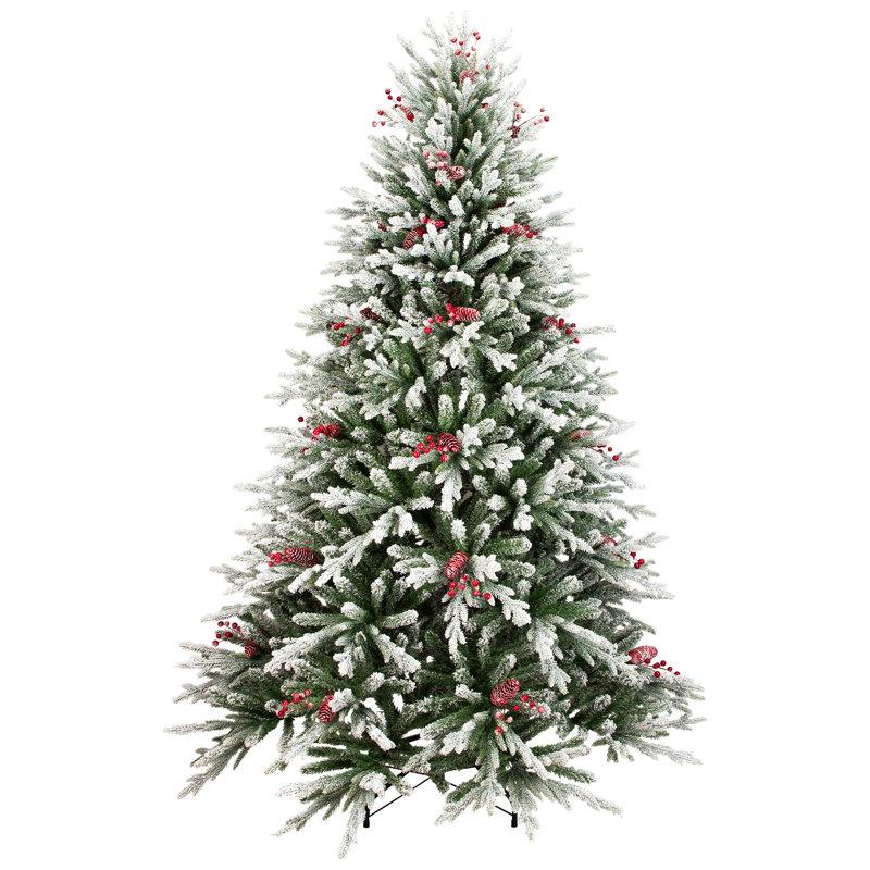 Sapin de Noël artificiel en flocage Real Touch - 6,5 pi - non éclairé