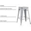 Tabourets de bar en métal avec dossier à 4 pattes Backless Modern