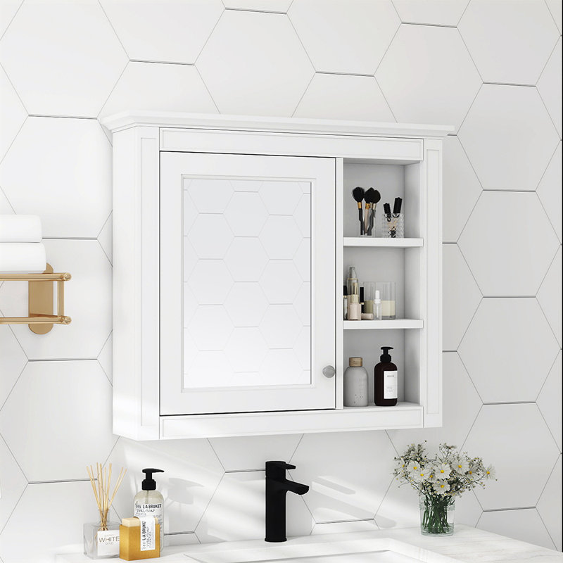 Rangement pour salle de bain Olles, Blanc