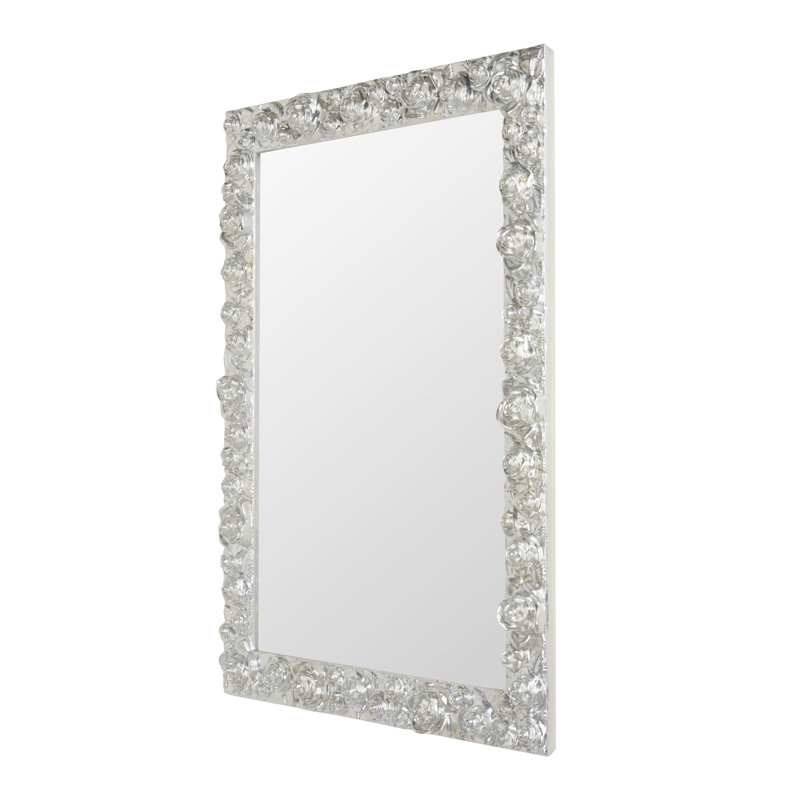 Leavitt Solid And Engineered Wood Flat Wall Mirror with Hooks
