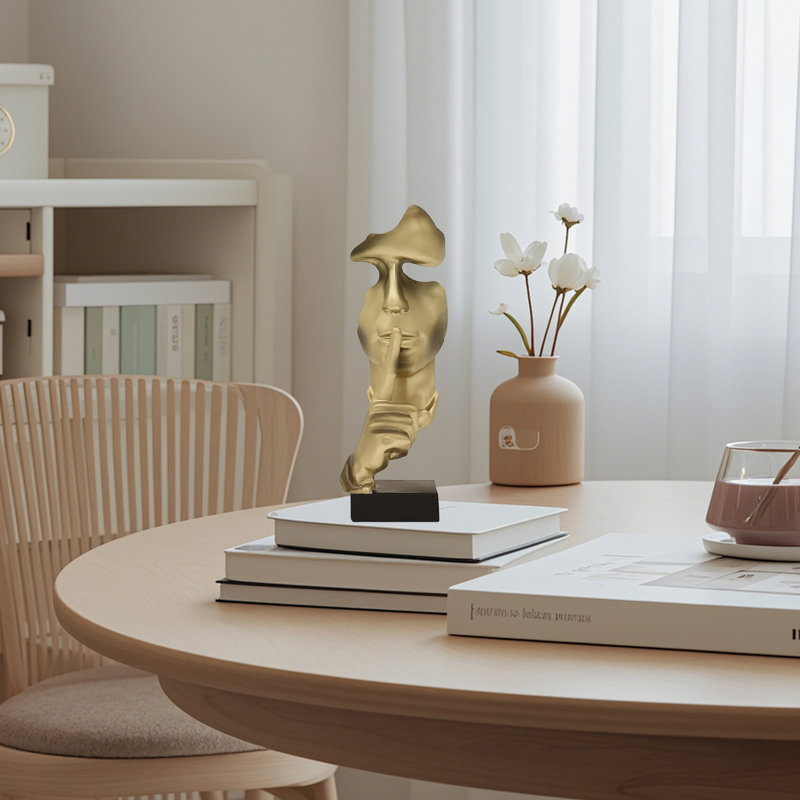 Thinker Statue, Modern Minimalist Resin Product, Creative Abstract Human Sculpture, Suitable As A Desktop Decoration For Room Entrances, Office Studies, And Bookshelves