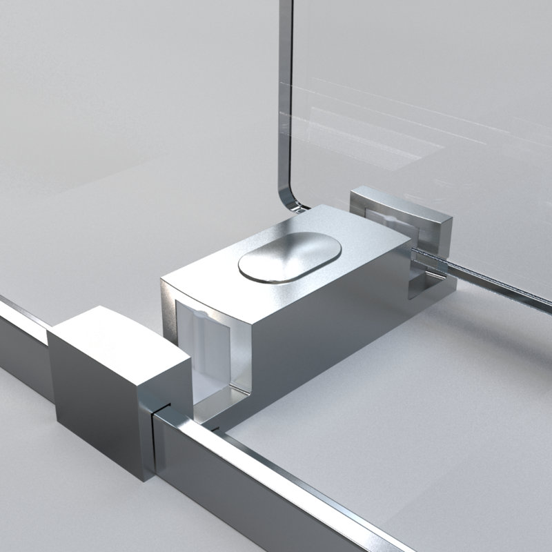 Double Sliding Soft-close Shower Door Tempered Glass Frameless Design For Modern Bathroom Elegance