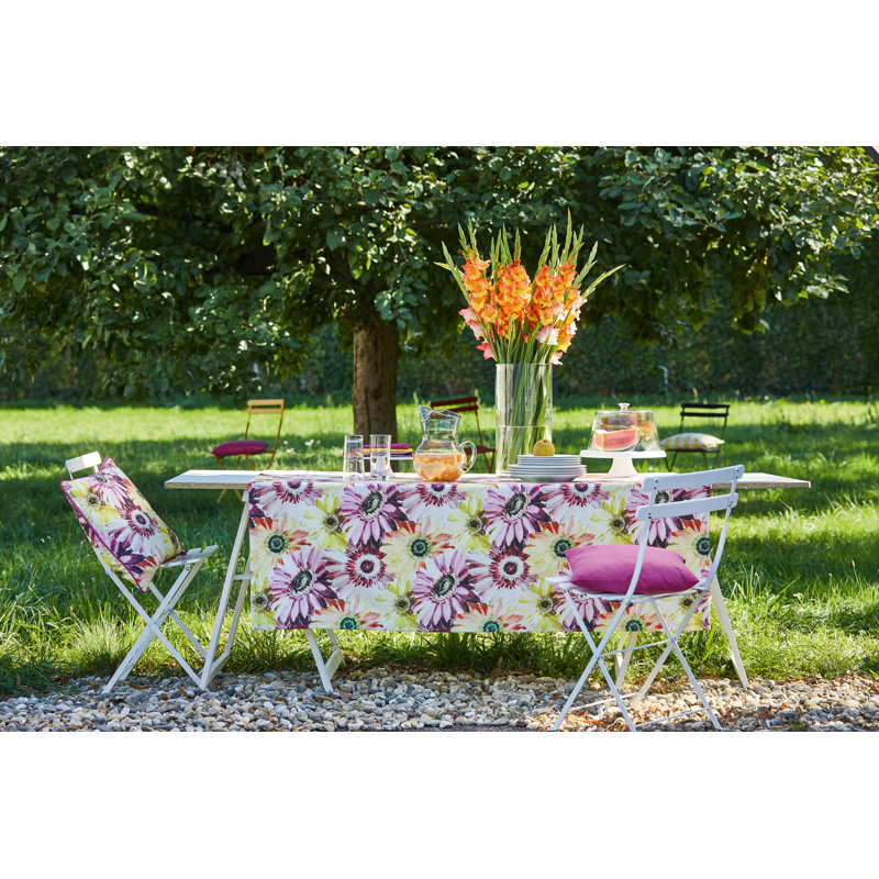 Summergarden Tablecloth, Yellow and pink