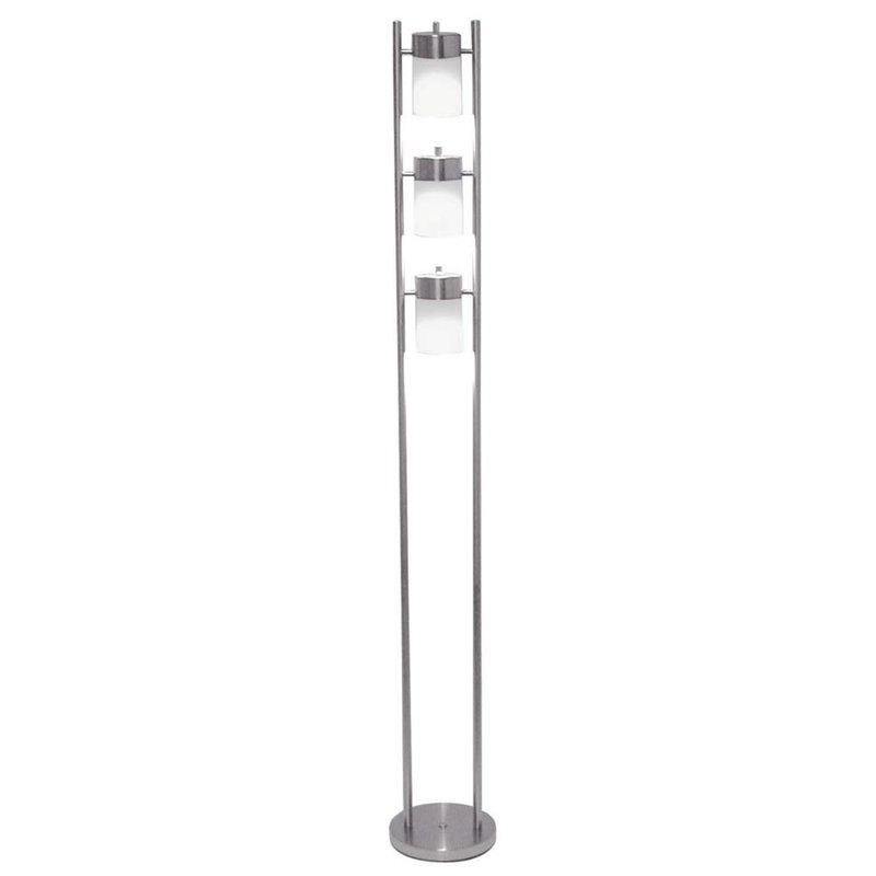 Lampe sur pied moderne réglable 65 po, 3 abat-jours blancs