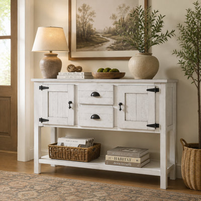 Aureana Dining Hutch, Storage Console Table with Drawers, Cabinets and a Shelf