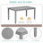 6 Piece Kitchen Dining Set, Rectangular Wooden Dining Table With 4 Upholstered Chairs And A Bench-864518239-864518232
