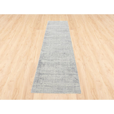 One-of-a-Kind Runner 2'7" X 10'0" New Age Runner Area Rug in Gray