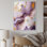 Art liquide sur toile, agate mauve et blanche sur toile