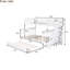 Lit superposé simple avec de grands espaces de rangement et un lit gigogne sécuritaire - blanc abondant-736168260