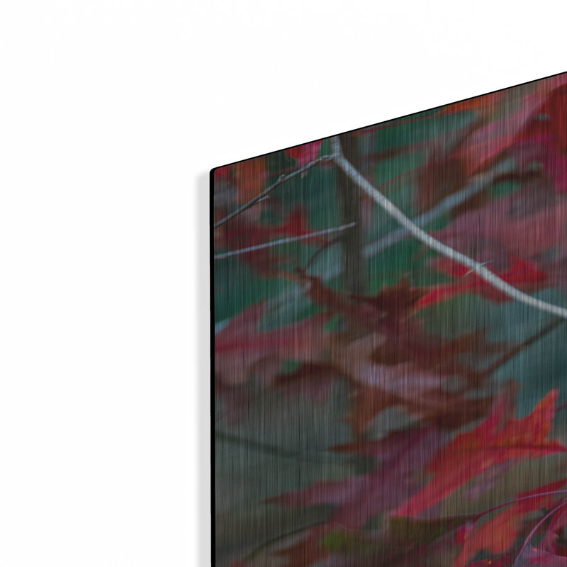 Art mural en métal luxueux «Autumn Oak Leaves» par Danny Head, 24 po x 36 po, H 36 po x l 24 po