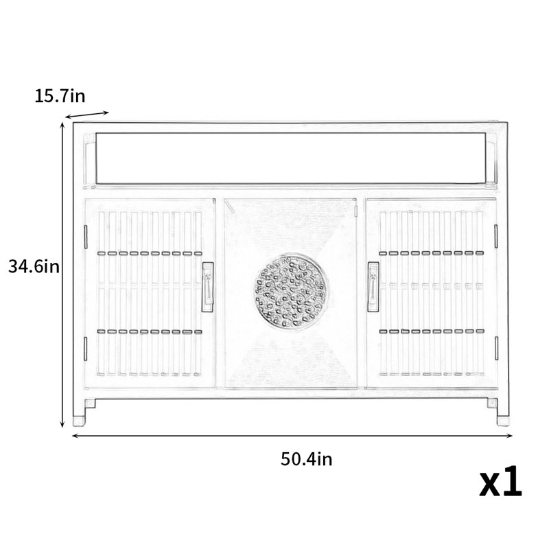Buffet simple et confortable, Brun foncé