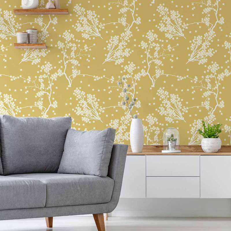 Peel & Stick Floral Tile, 102" L x 24" W