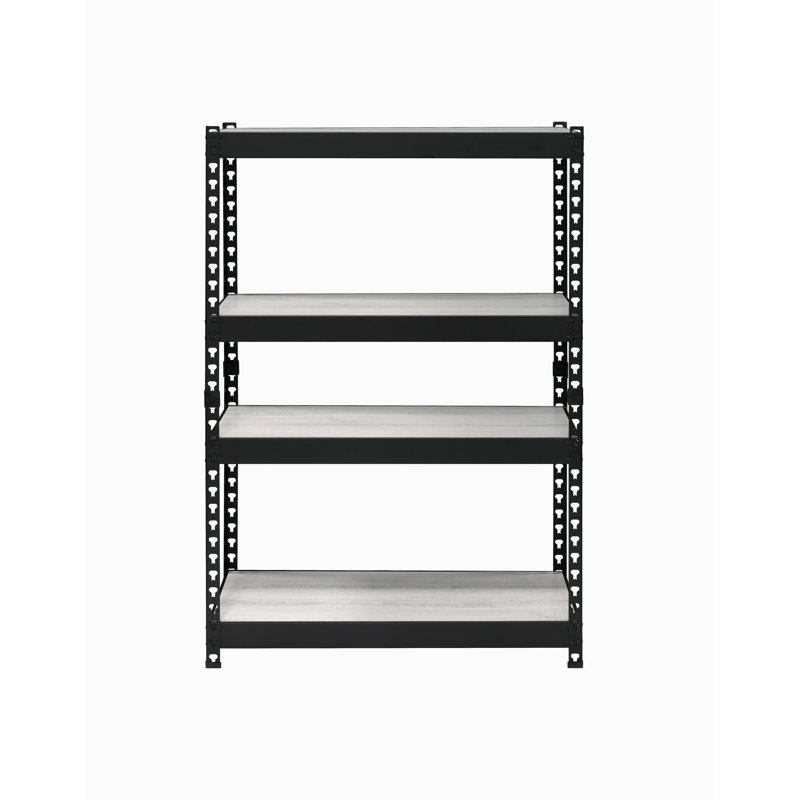 Bibliothèque à finition naturelle et noire
