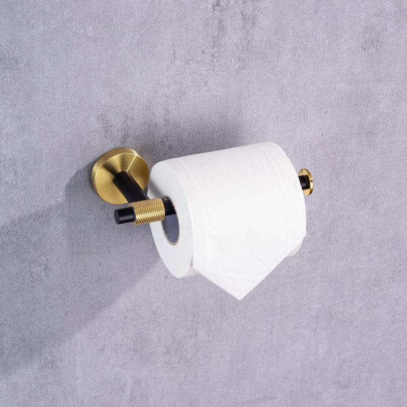 5 - Piece Bathroom Hardware Set, Gold/Black