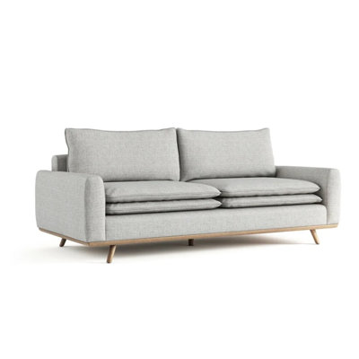 Canapé Yaana avec coussins en mélange de plumes, bois, 83 po