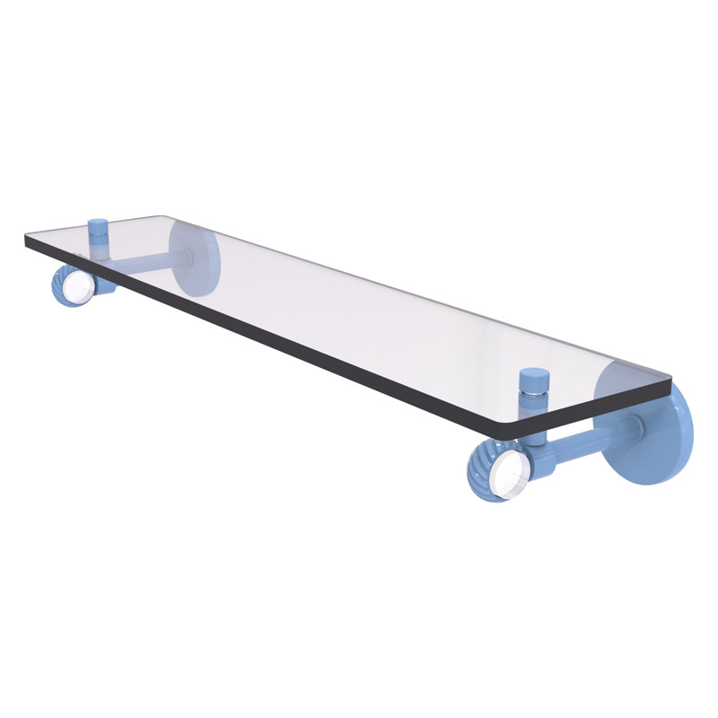 Tablette flottante Clearview, H 3,3 po x l 22 po x P 5,65 po, Bleu troll plat