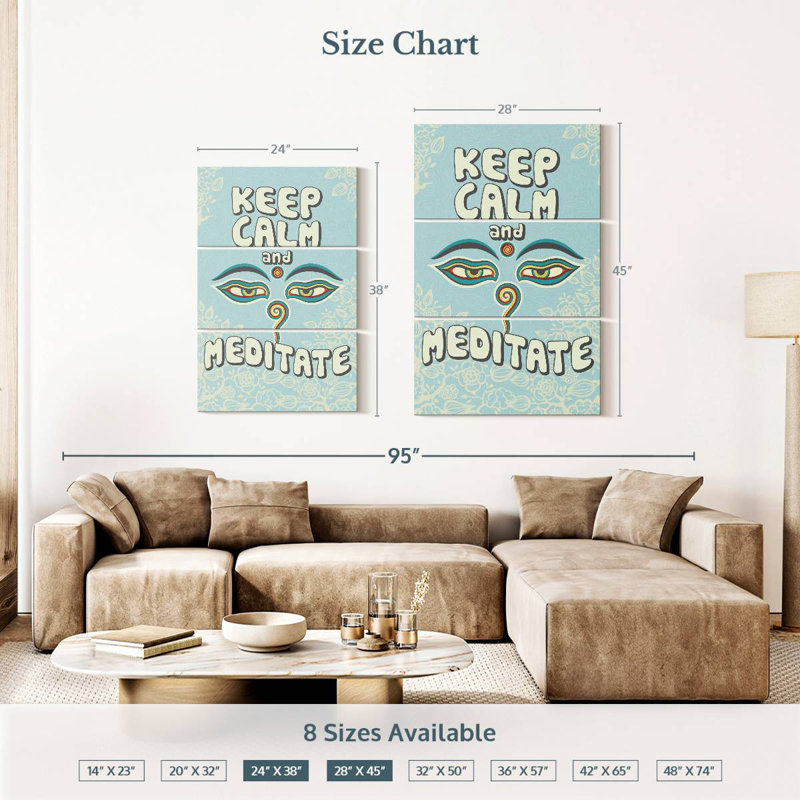 Tergel Keep Calm Mediter, H 38 po x l 24 po
