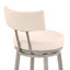 Tabouret de bar pivotant en similicuir blanc Dalza