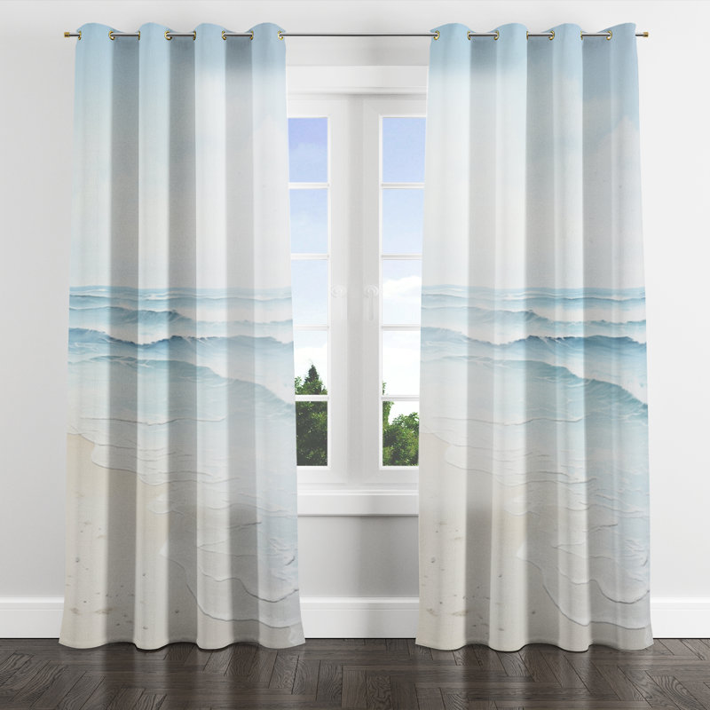 Aveera - Nautical Velvet Grommet Curtain - Room Darkening - 1 Panel, 52" W x 108" L, Golden Grommets