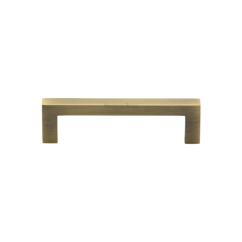 Heritage Brass Metro Heritage Cabinet Pull City Design, Antique Brass, 10.6cm L x 1cm W