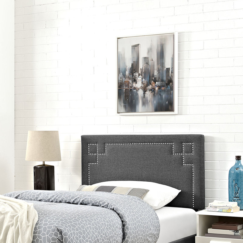 Modway Josie Fabric Headboard, King, Gray