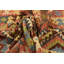 Tapis de zone en laine 3 pi 3 po x 6 pi 3 po one-of-kind à la main noué la Doorfield