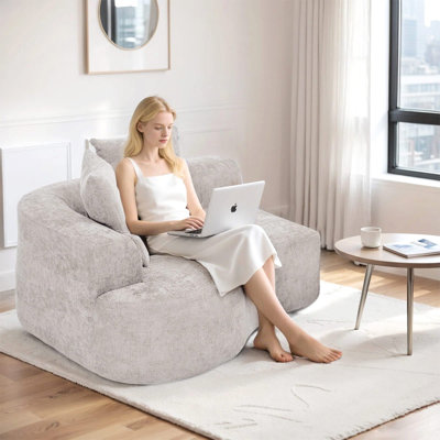 Chaise longue rembourrée incurvée sans siège requise