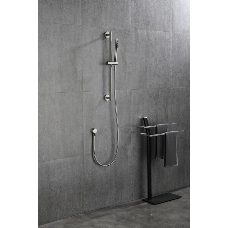 Height Adjustable Handheld Shower With 28 - Inch Slide Bar And 59 Hose, Stainless Steel, Multiple Spray Choices For Different Occasions Changeable Benefit, Brushed Nickel Various Functions Relaxed