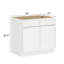 Armoire de base modulaire moderne en bouleau blanc avec structure étroite et quincaillerie à fermeture en douceur, disposition flexible pour les cuisines et espaces polyvalents-122259479-123572247