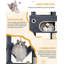 Cat Tree for Indoor Cats, Multi-layer Scratching Post with Large Platform, 2 Caves, 7 Sisal Posts, Pompoms, Cat Basket, Hammock, Suitable for Cats-2067877392-2067877389