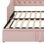 Lit de jour simple tapissier avec couchette escamotable-314289114