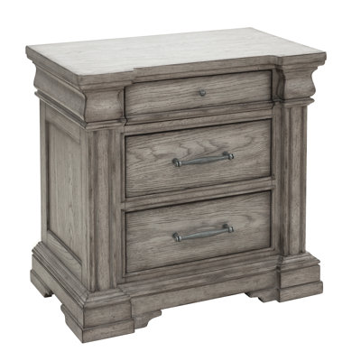 Jahanna 3 Drawer Nightstand with USB