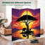 Cloison pliante 4 panneaux Royal Elephants Silhouetted Against Vibrant Sunset Tree Reflection Toile Séparateur de pièce-131520007-131520008