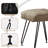 Faux Leather Upholstered Vanity Stool with Metal Legs-38912580