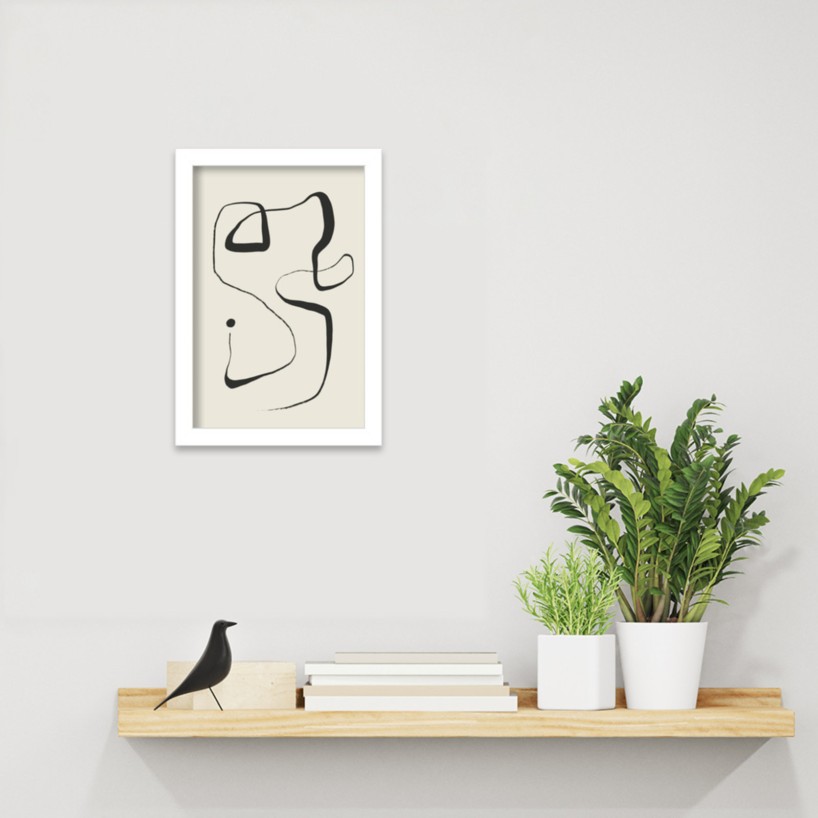 The Point by Treechild  Wood Framed Wall Art Print, White, 13" H x 9" W
