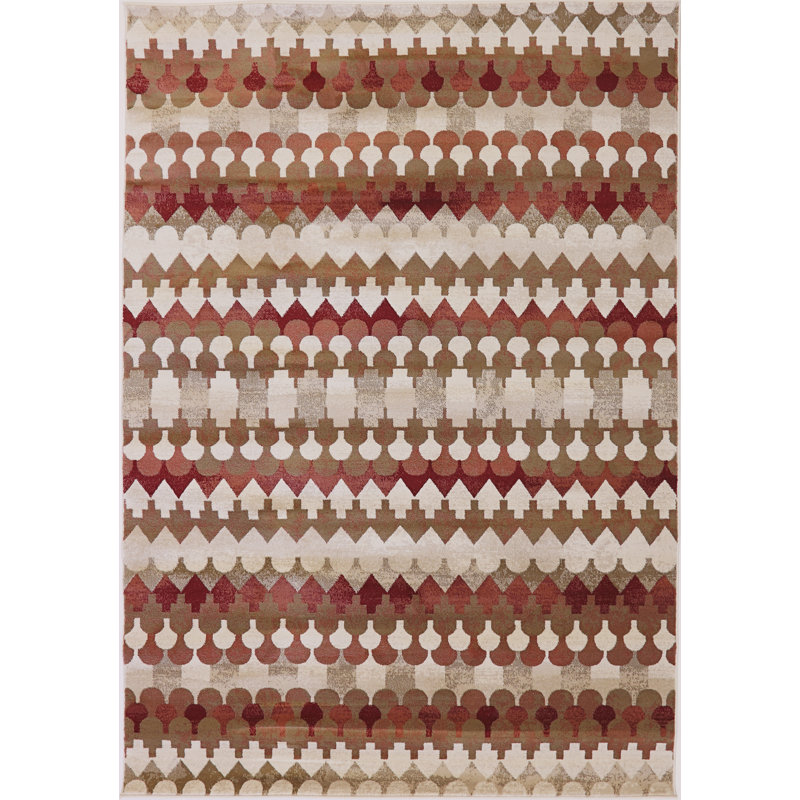Tapis beige area Perrinton, Rectangulaire 3 pi 11 po x 5 pi 3 po