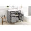 Meuble-lavabo de 36 po avec lavabo supérieur, meuble-lavabo moderne avec 2 tiroirs et tiroir escamotable, meuble-lavabo simple