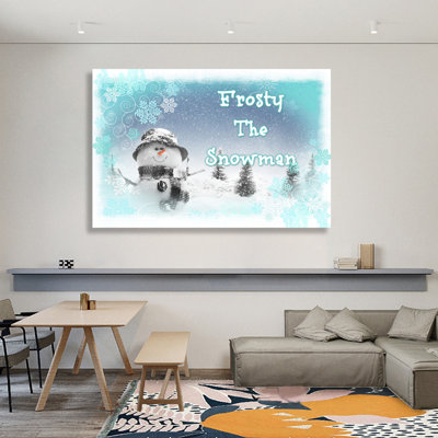 " Cute Frosty The Snowman Decoration " Painting Print