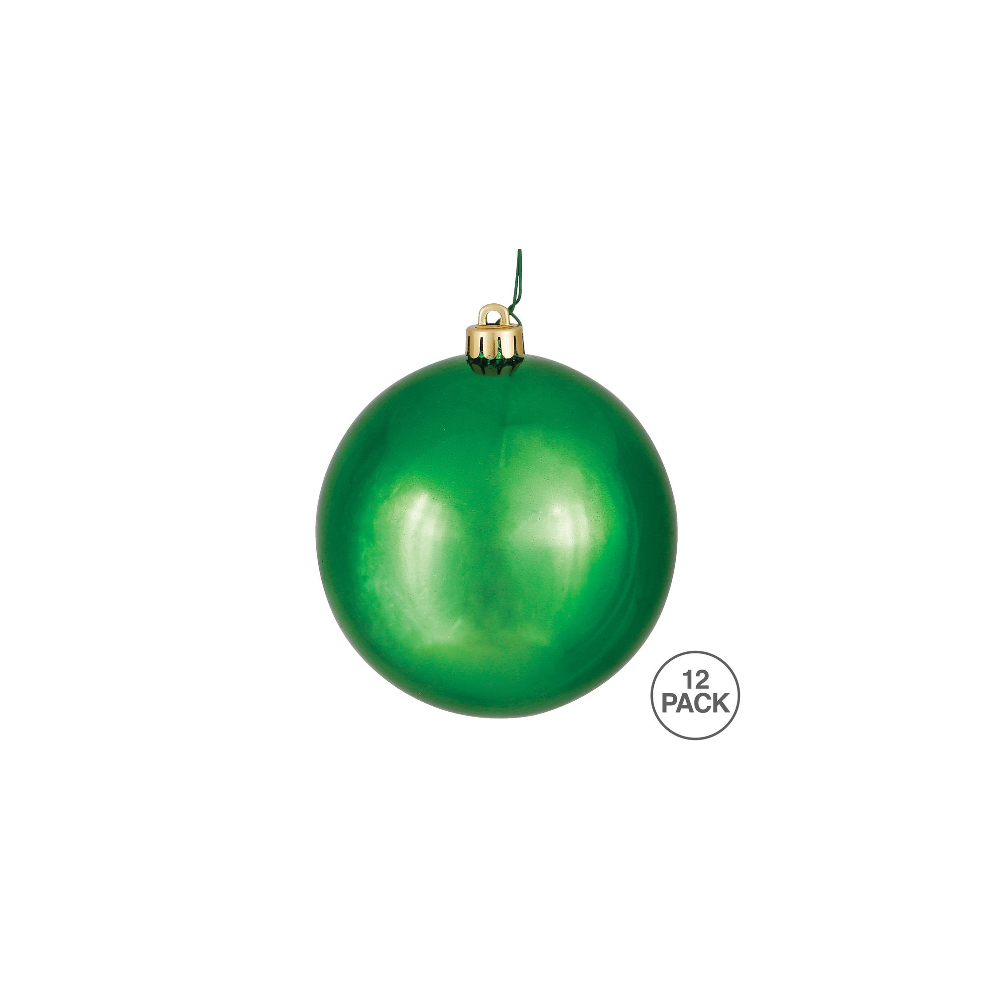 Holiday Décor Ball Ornament, 2.75" H x 2.75" W x 2.75" D, Green