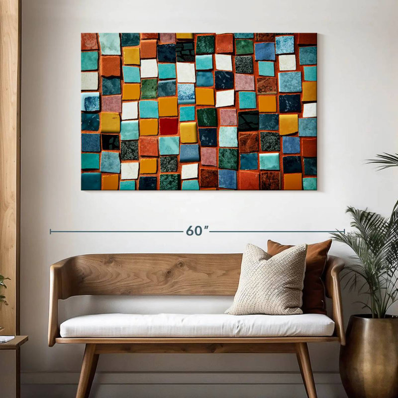 Lilie Tile Scraps Mosaic, 32" H x 48" W