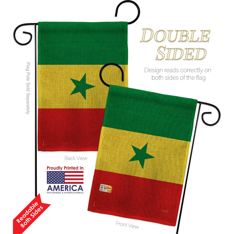 Double Sided 18.5'' H x 13'' W Polyester Flag Set