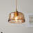 Amber Cloud Glass Pendant Light Antique Brass