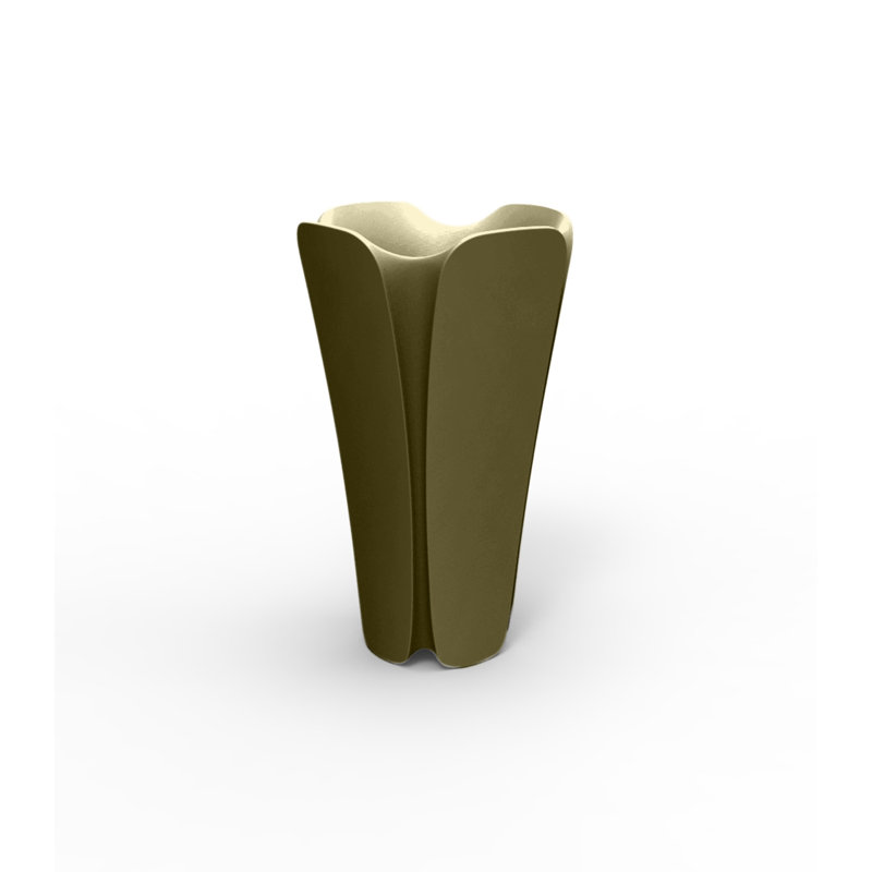 Pezzettina Resin Pot Planter, Taupe, 33.5" H x 19.75" W x 19.75" D