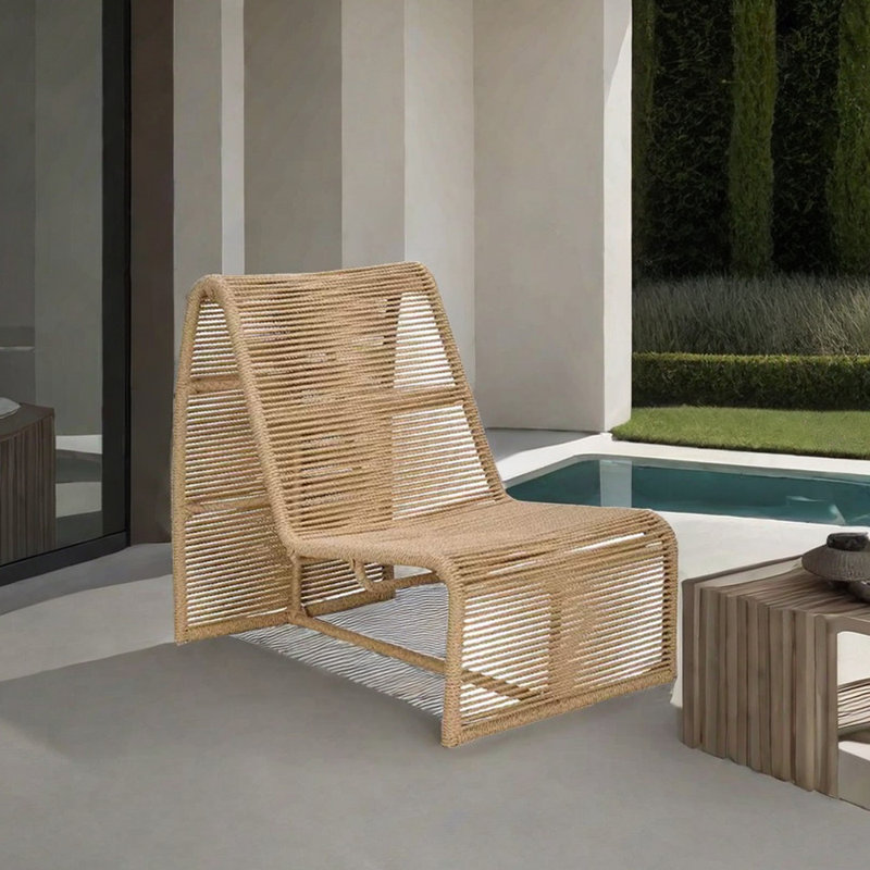 Outdoor Waterproof Creative Braided Rope Chair Outdoor Lounge Chair