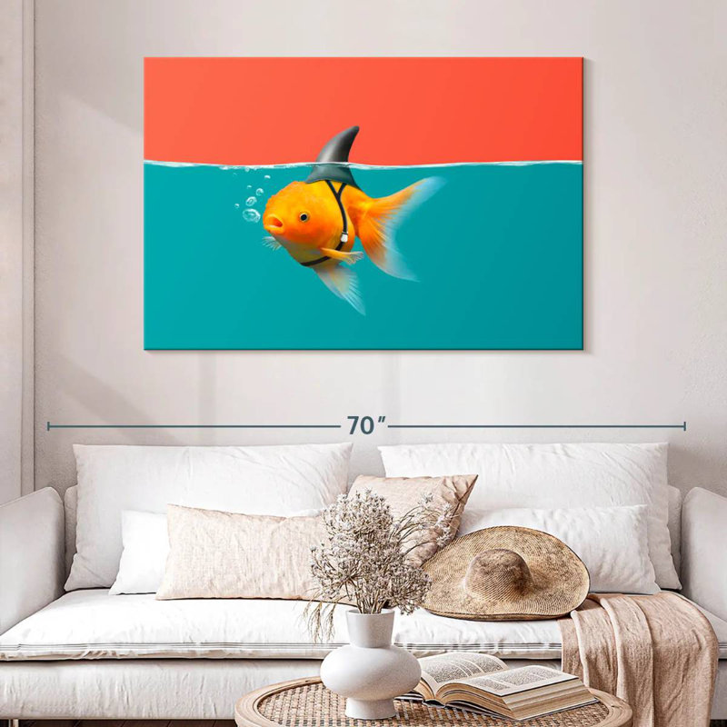 Brampt Goldfish As A Shark, 32" H x 48" W