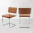 Marlow 19.3" H Mid-Century Modern Tufted Faux Leather Side Dining Chair with Steel Frame-353112185-375947237