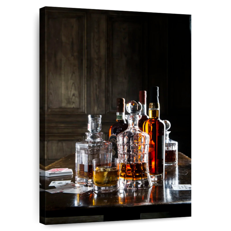 Carafe à whisky en cristal, H 45 po x l 30 po