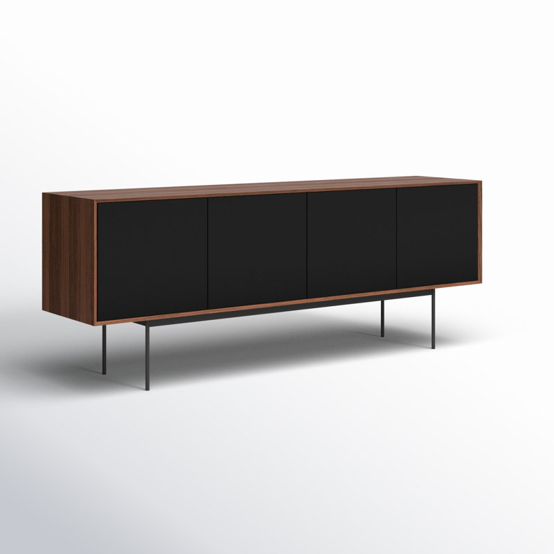 Heath 87'' Solid Oak and Mango Wood Contemporary Sideboard